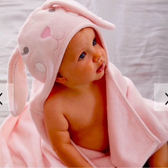 Pottery Barn Kids Other - Easter Baby Gift NWOT Pottery Barn Kids hooded bunny bath towel in pastel pink